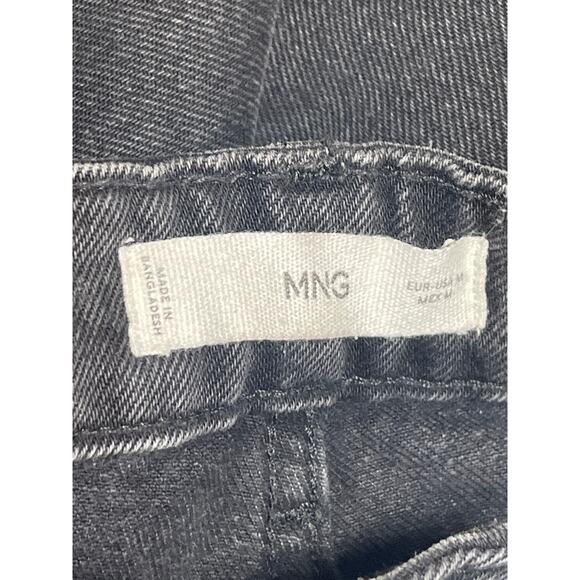 Mango MNG Women's Gray High Rise Pockets Mini Utility Denim Jeans A-Line Skirt M - Picture 3 of 4